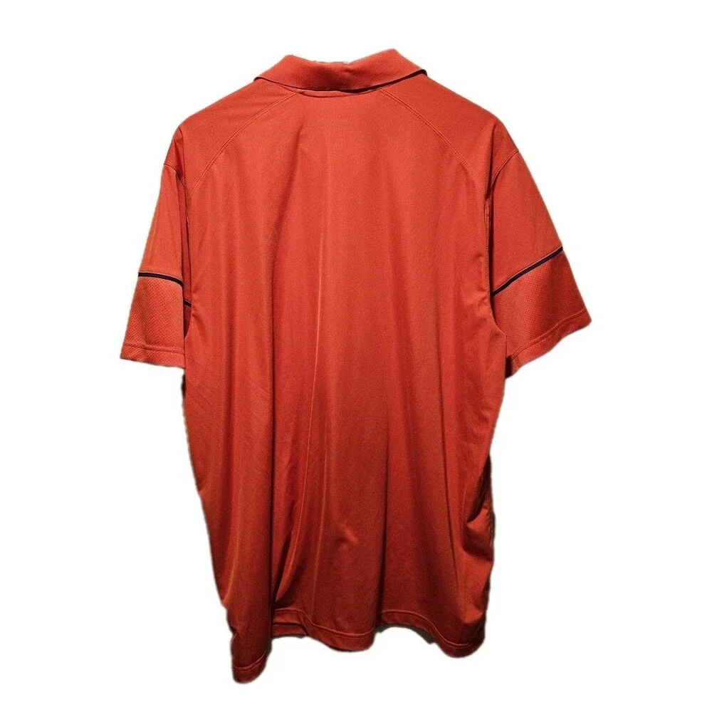 Nike Dri Fit Clemson Tigers XXL Orange Polo Paw Blue Swoosh